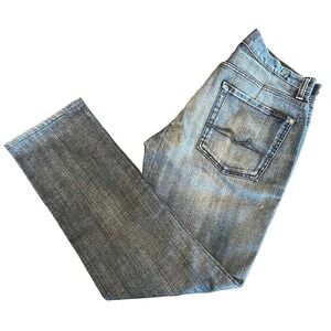 7 For All Mankind‎ Bootcut Jeans Mens 32x29 Dark Distressed Faded Stretch